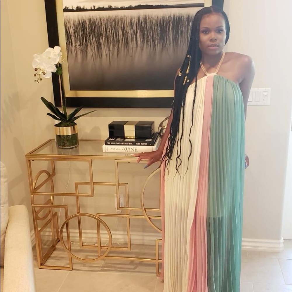Multi pastel color maxi